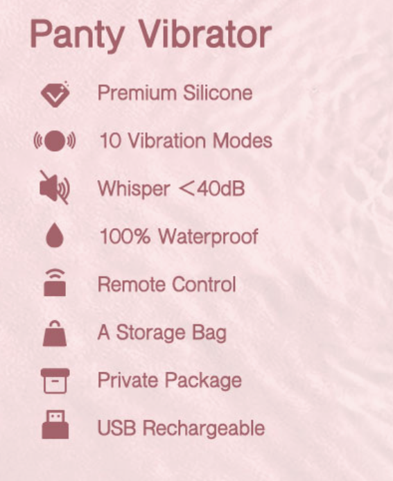 Wearable Panty Vibrator ~ Pink