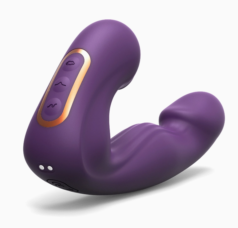 Tracy's Dog 2 in 1 Stimulation Vibrator ~ Purple