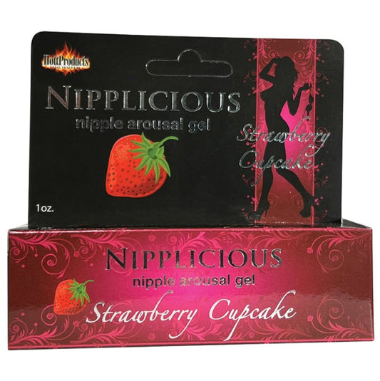Nipplicious Arousal Gel-Strawberry 1oz