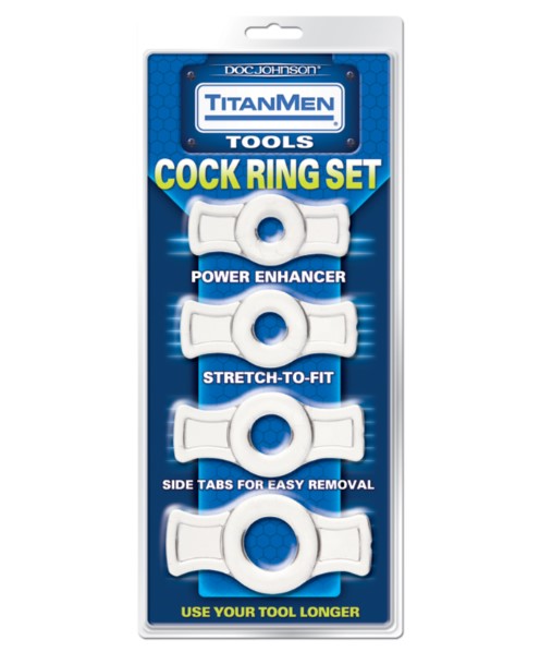 TitanMen Cock Ring Set-Clear