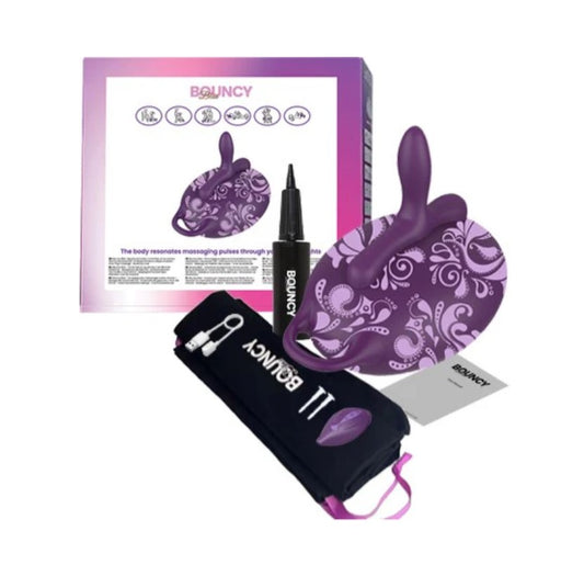 Bouncy Bliss Classic Sit-On Vibrator Purple