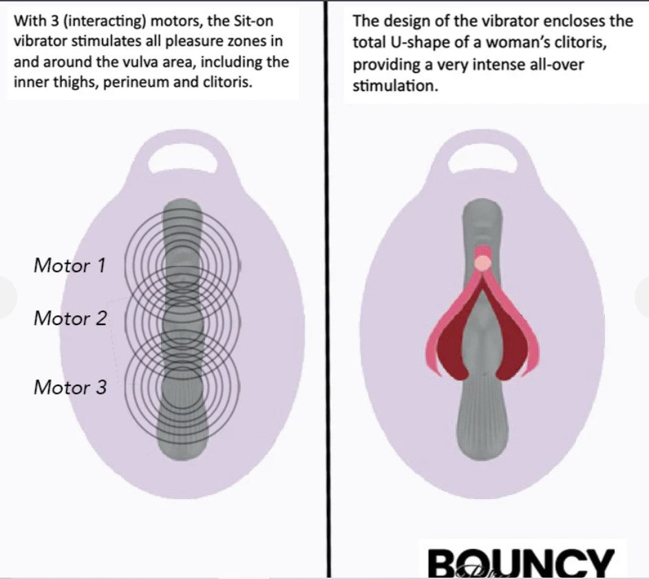 Bouncy Bliss Classic Sit-On Vibrator Purple
