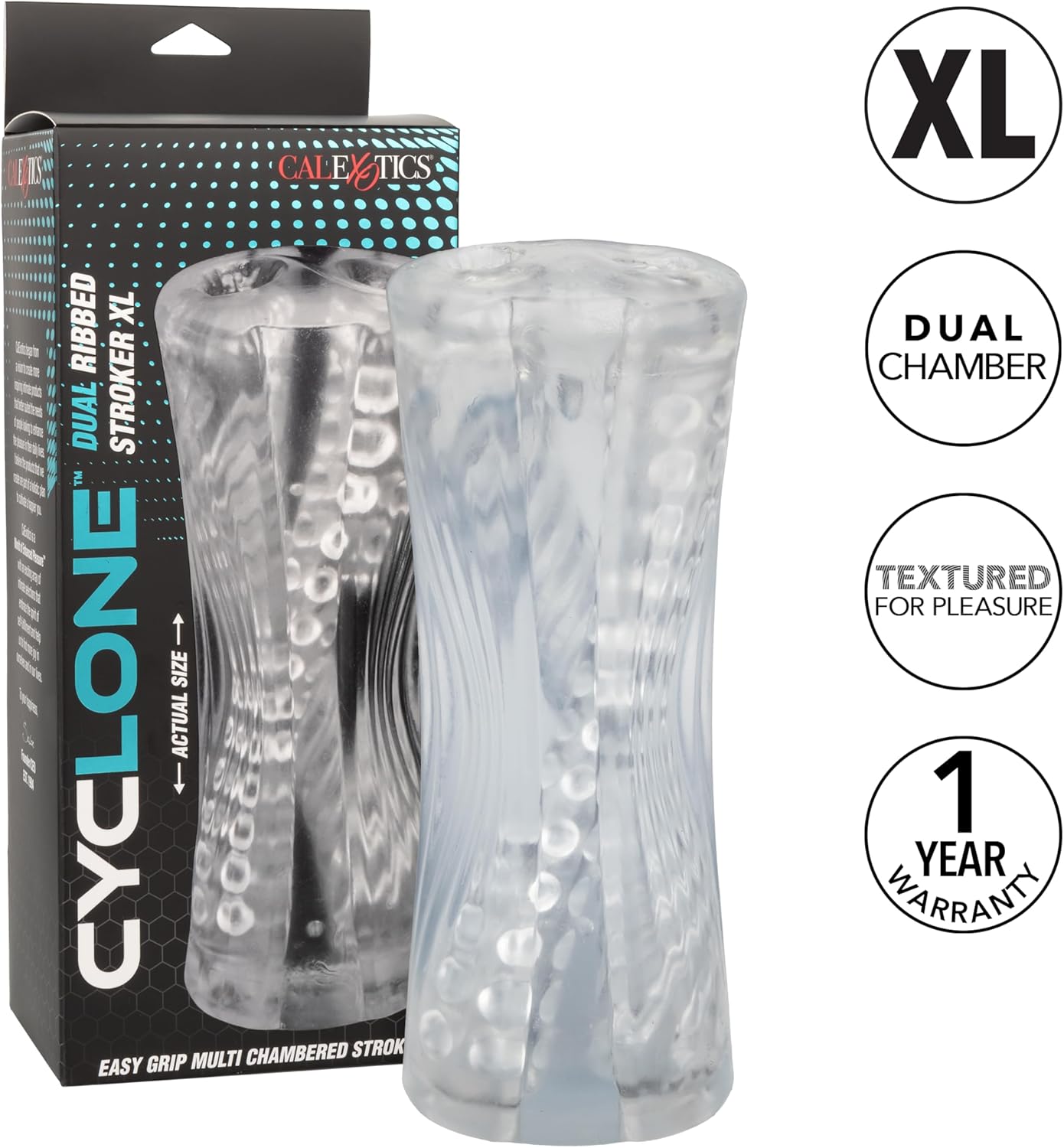 CalExotics Cyclone Dual Ribbed Stroker XL