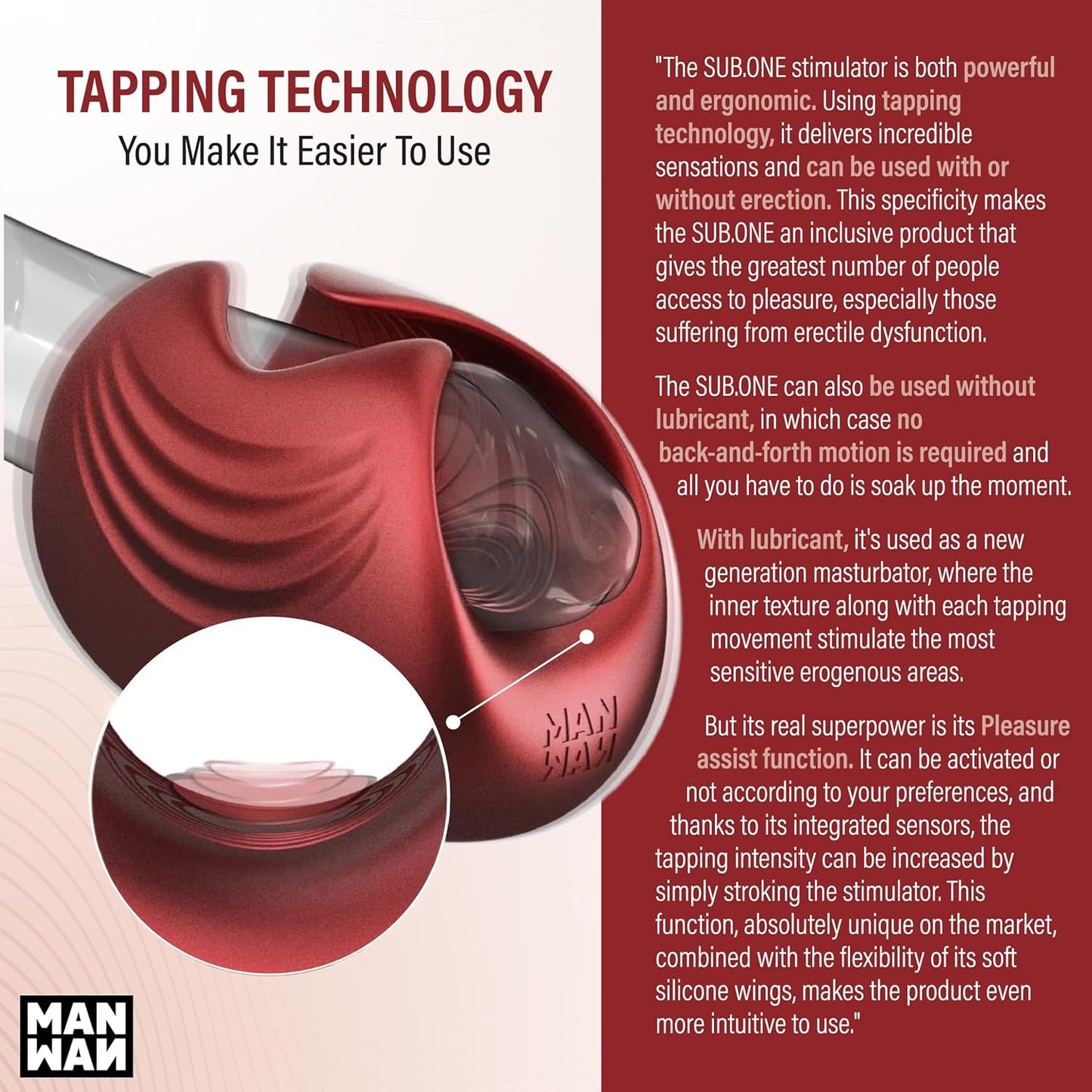 Man Wan Sub One Vibrating Tapping Masturbator